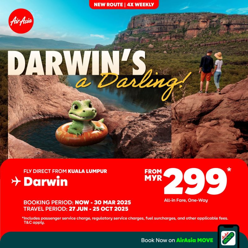 AirAsia Malaysia expands presence in Australia with new route to Darwin